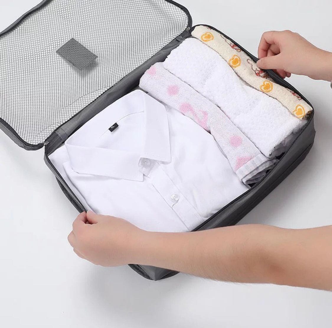6 Pcs Travel Storage Bag, Clothes Tidy Organizer, Wardrobe Suitcase Pouch Travel Organizer, Shoe Packing Cube Bag, Secret Pouch Bag 6 Pcs Travel Storage Bag, Clothes Tidy Organizer, Wardrobe Suitcase Pouch Travel Organizer, Shoe Packing Cube Bag, Secret Pouch Bag
